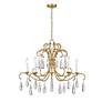 7_Amara 38" Wide Gilded Gold Crystal 5-Light Candle Chandelier more views