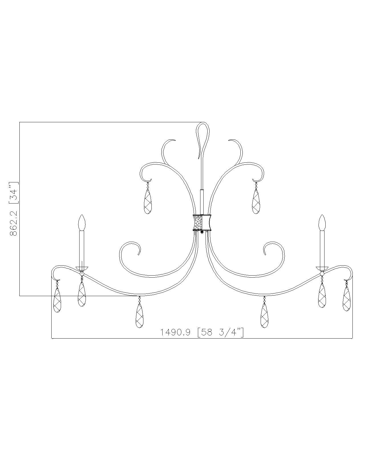 Amara 58 3/4" Wide Gilded Gold 6-Light Pendant in scene