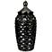 Amara Black 15" High Decorative Lidded Jar