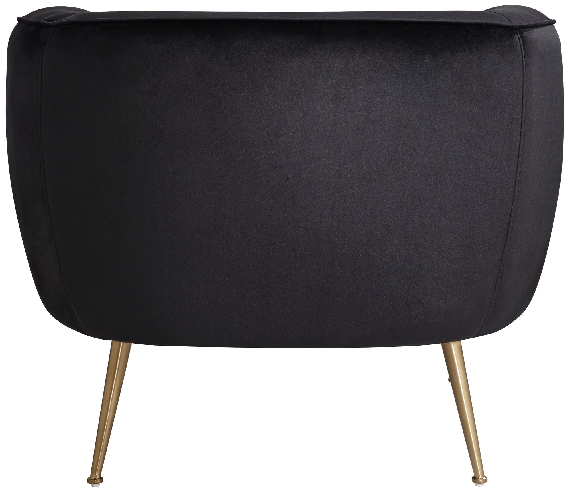 Amara Black Sky Fabric and Gold Metal Armchair in scene