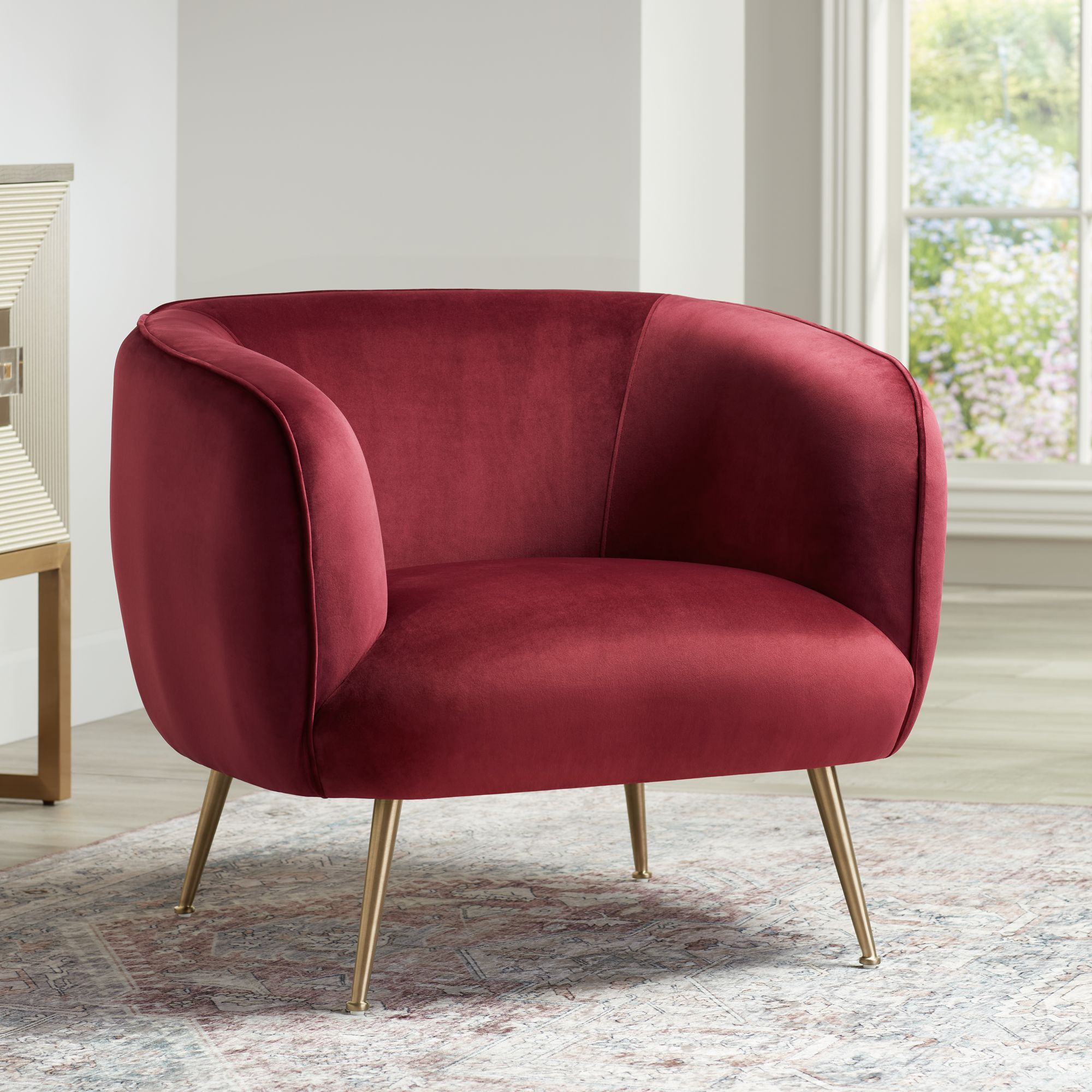 Burgundy 2025 bedroom chair