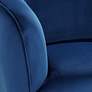 6_Amara Navy Blue Sky Fabric and Gold Metal Armchair more views