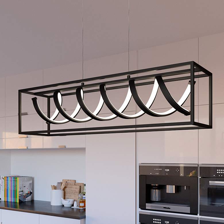 Image 1 Amaranth Integrated LED Matte Black Island Light