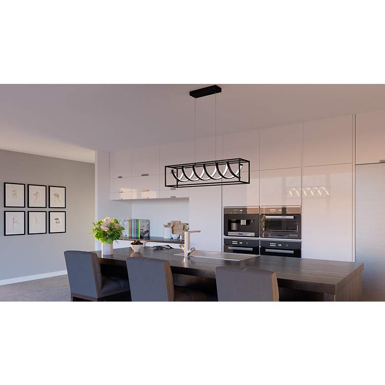 Image 3 Amaranth Integrated LED Matte Black Island Light more views
