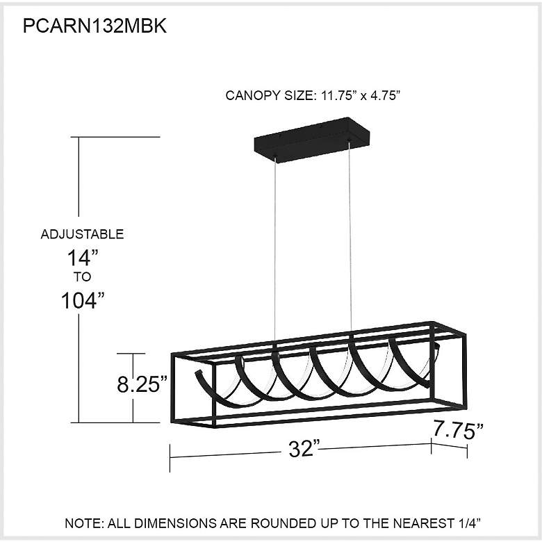 Image 7 Amaranth Integrated LED Matte Black Island Light more views