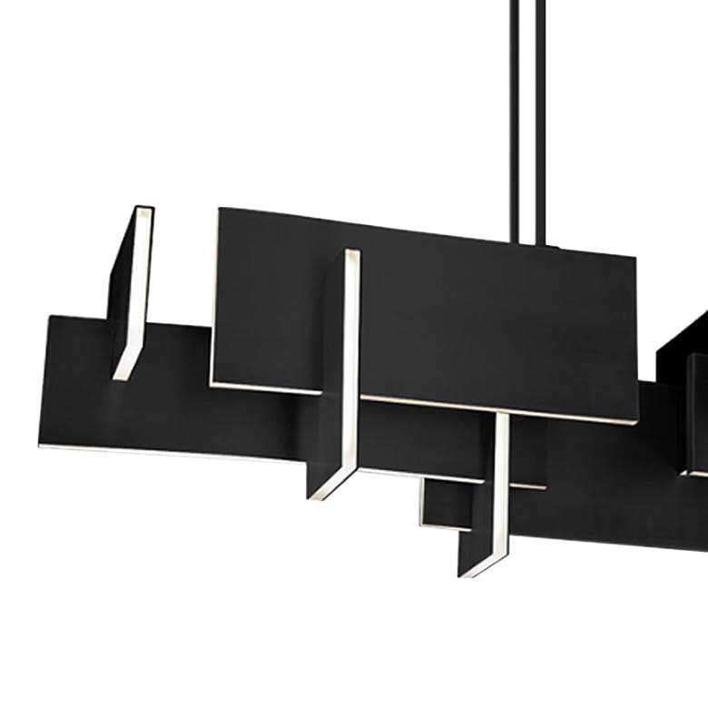 Image 2 Amari 13.38 inchH x 57.88 inchW 1-Light Linear Chandelier in Black more views
