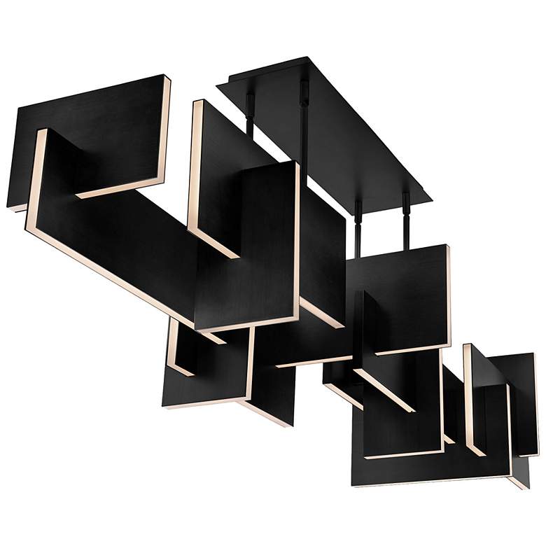 Image 3 Amari 13.38 inchH x 57.88 inchW 1-Light Linear Chandelier in Black more views
