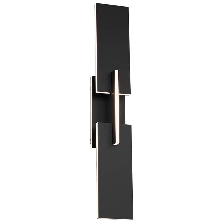 Image 2 Amari 22"H x 3.5"W 4-Light Wall Sconce in Black