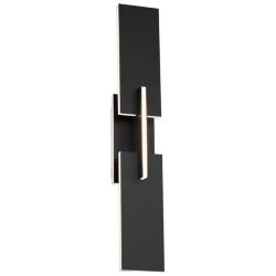 Amari 22&quot;H x 3.5&quot;W 4-Light Wall Sconce in Black