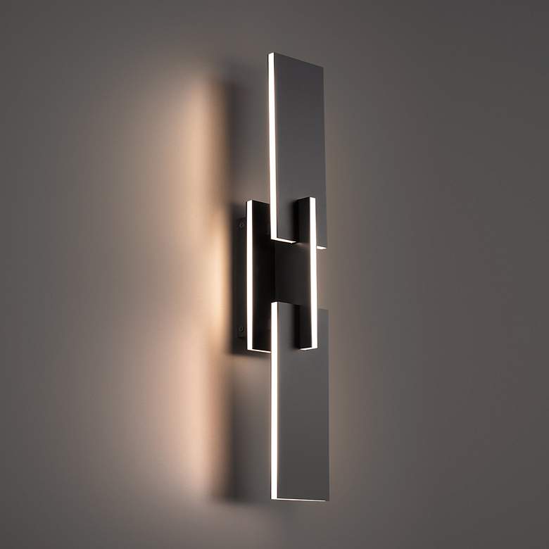 Image 1 Amari 22"H x 3.5"W 4-Light Wall Sconce in Black