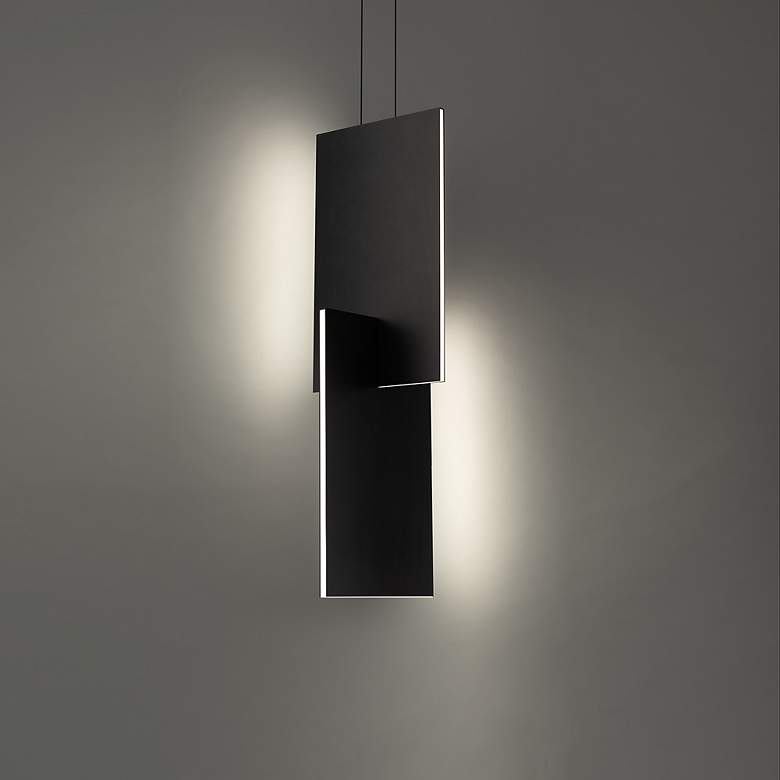 Image 3 Amari 32.38"H x 11"W 8-Light Mini-Pendant in Black more views