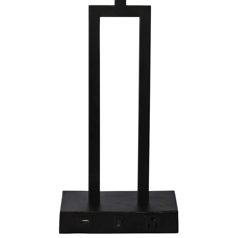 Image 3 Amari Bronze Metal Table Lamp with Outlet and USB Port more views