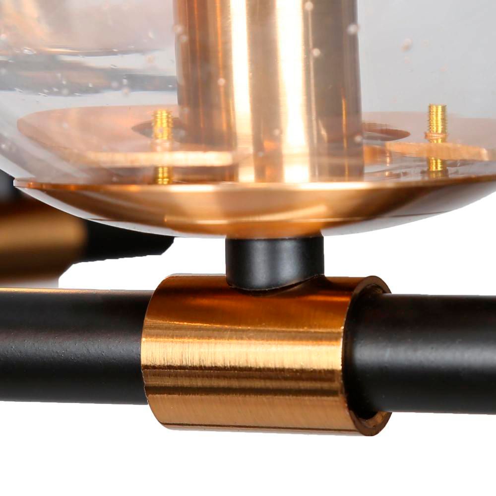 Image 4 Amaryllis 22"W Black and Plating Brass 5-Light Chandelier more views