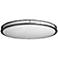 Amax Lighting Nickel Oval 32 1/2" Wide 4707 Lumen LED Ceiling Light