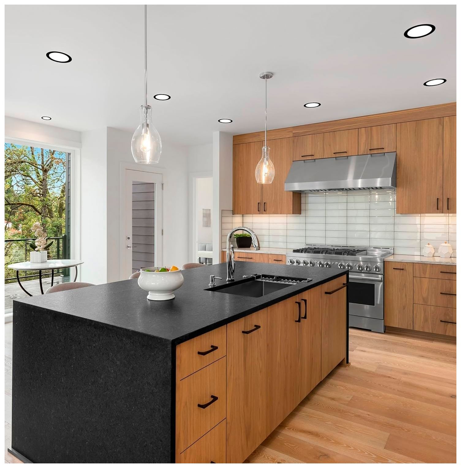 Image 4 Amax Lighting Pancake Disc 5 1/2" Bronze LED Outdoor Ceiling Light more views