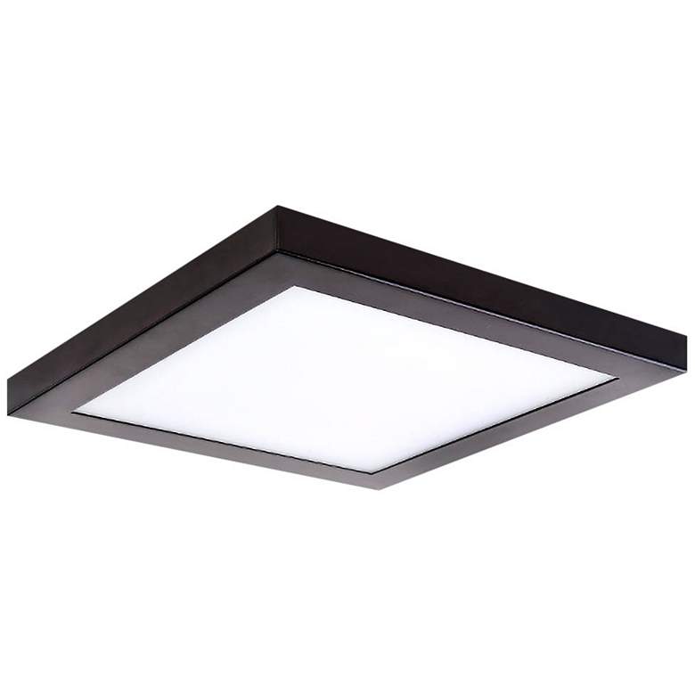 Image 2 Amax Lighting Platter 13" Square Bronze LED Outdoor Ceiling Light