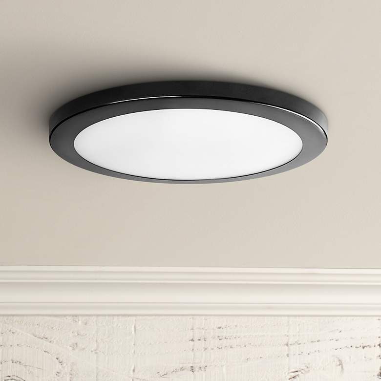 Image 1 Amax Lighting Platter 15" Round Disc Bronze LED Outdoor Ceiling Light