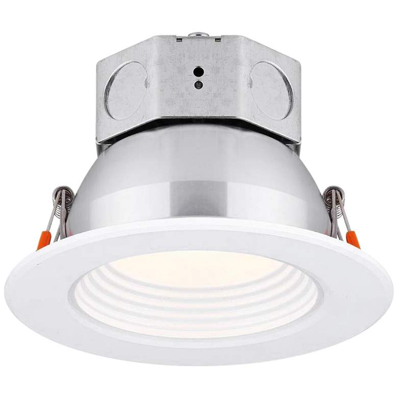 Image 1 Amax Lighting Veloce 4 inch White LED Baffle Recessed Light Downlight