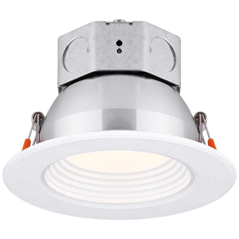 Image 1 Amax Lighting Veloce 4" White LED Baffle Recessed Light Downlight
