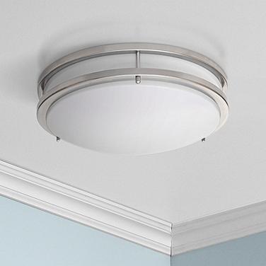 Amax Zaire 10" Wide Brushed Nickel Modern LED Ceiling Light