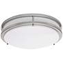 2_Amax Zaire 14" Wide Brushed Nickel Modern Flushmount LED Ceiling Light