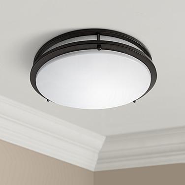 Amax Zaire Bronze 10" Wide Flushmount LED Ceiling Light