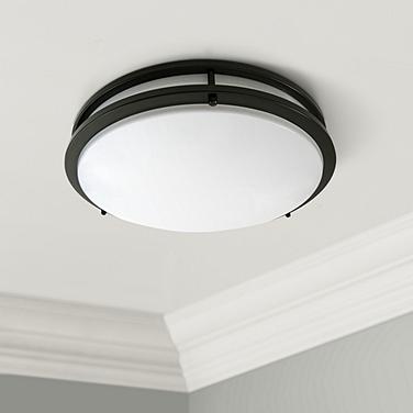 Amax Zaire Bronze 17" Wide Modern Flush Mount LED Ceiling Light