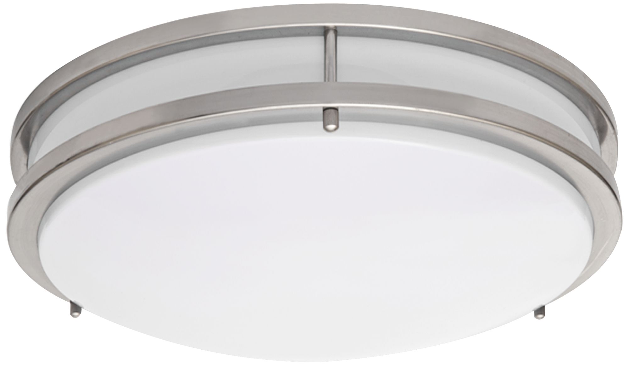 Amax Zaire Brushed Nickel 17" Wide Flushmount LED Ceiling Light