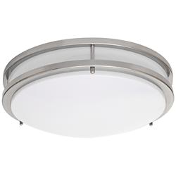 Amax Zaire Brushed Nickel 17" Wide Flushmount LED Ceiling Light