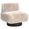 Amaya 29" High Beige Swivel Accent Chair