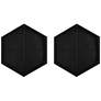 Amaya Black 23 1/4" x 20 1/4" Hexagon Wall Mirrors Set of 2