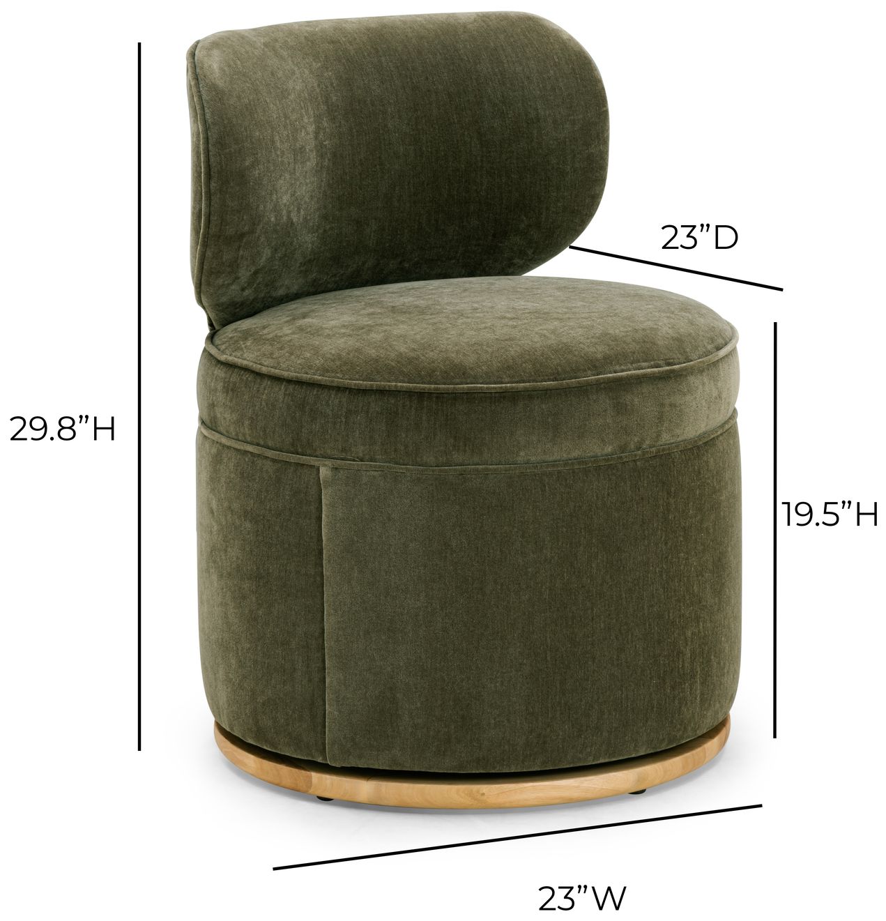 Image 2 Amaya Green Upcycled Swivel Desk Chair more views