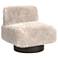 Amaya Modern Styled Faux Fur Swivel Accent Chair