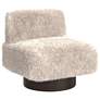 Amaya Modern Styled Faux Fur Swivel Accent Chair