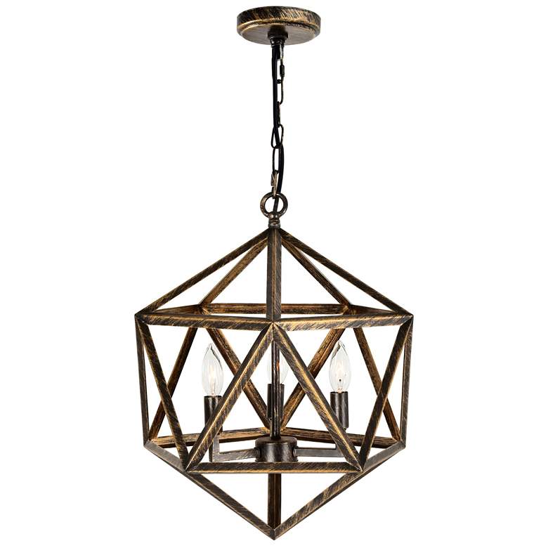 Image 1 Amazon 3 Light Up Pendant With Antique forged copper Finish