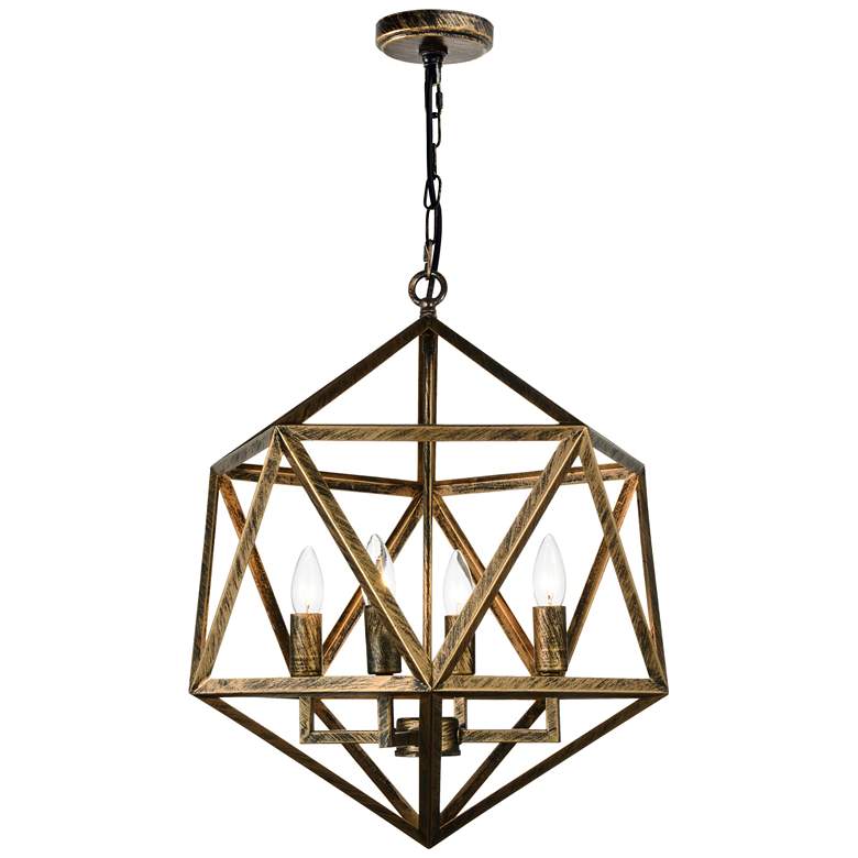 Image 1 Amazon 4 Light Up Pendant With Antique forged copper Finish
