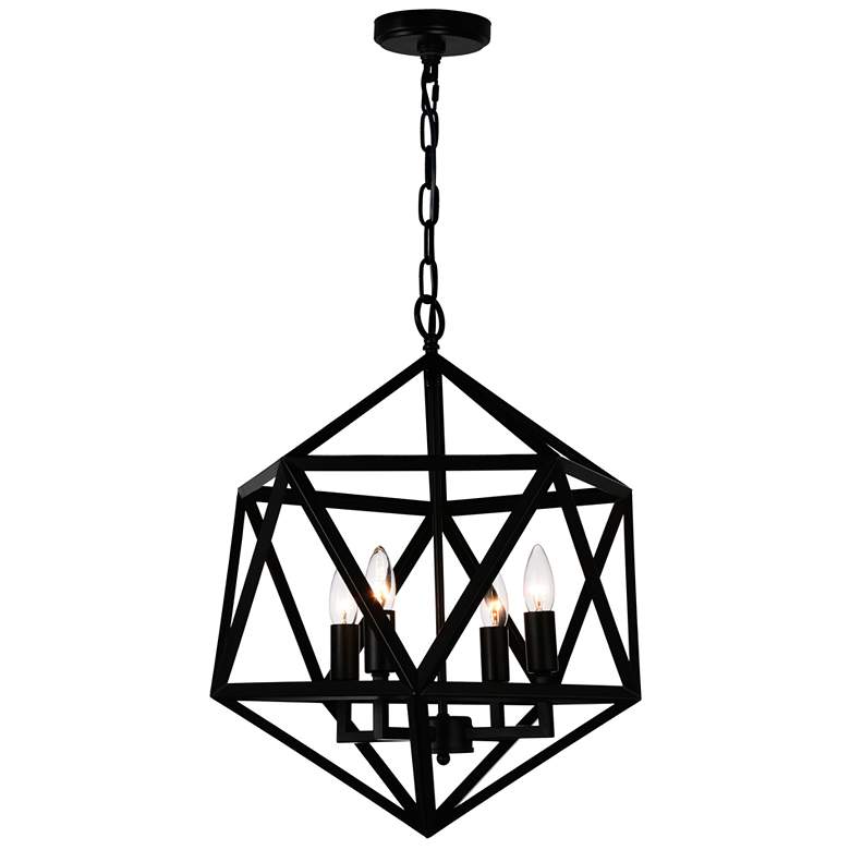 Image 1 Amazon 4 Light Up Pendant With Black Finish