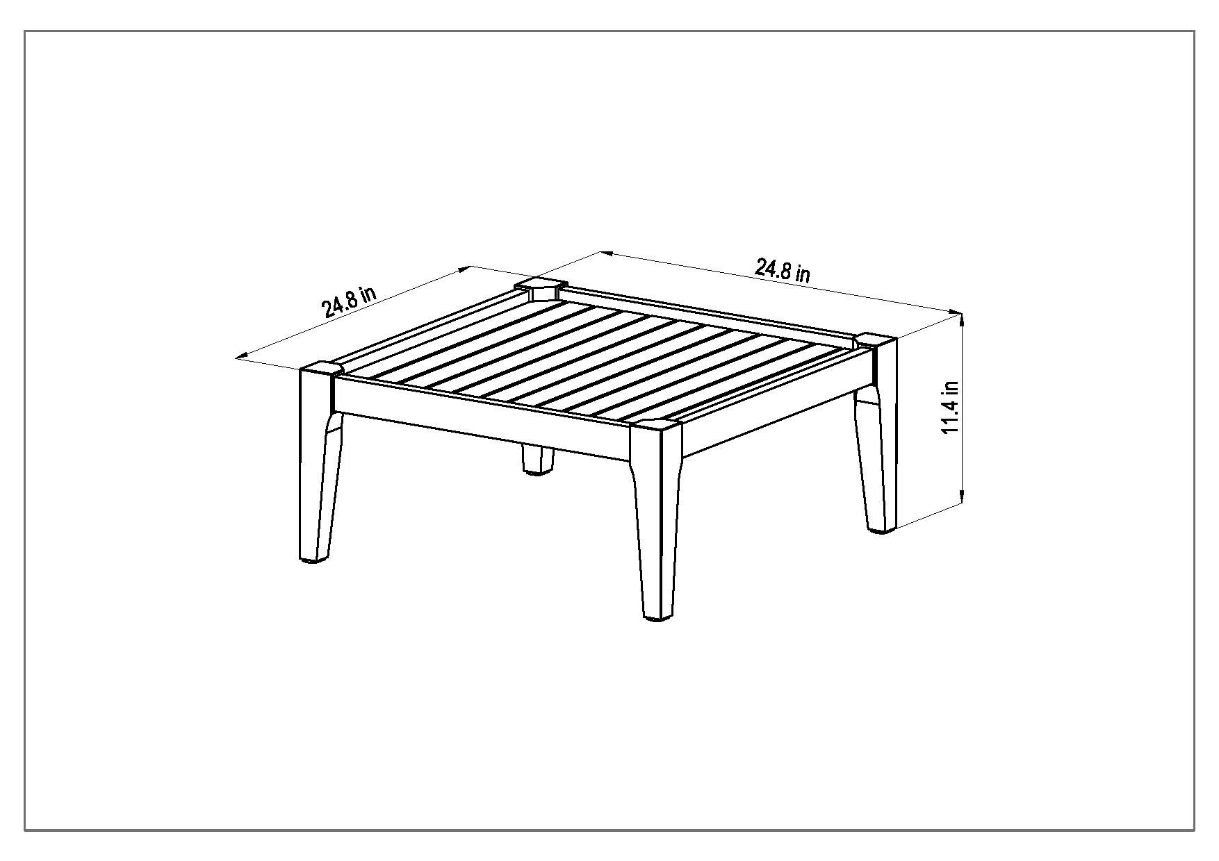 Amazonia Positano 4-Piece Black Eucalyptus Outdoor Patio Seating Set