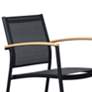 3_Amazonia Trevi Black Eucalyptus Stacking Sofa Chair Set of 2 more views