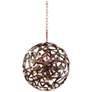 Ambassador 20" Wide Copper Recycled Steel Sphere Pendant