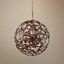 Ambassador 20" Wide Copper Recycled Steel Sphere Pendant
