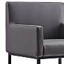 2_Ambassador 26" Gray Genuine Leather Counter Stool more views