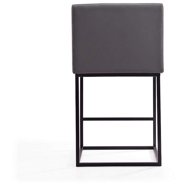 Image 7 Ambassador 26" Gray Genuine Leather Counter Stool more views