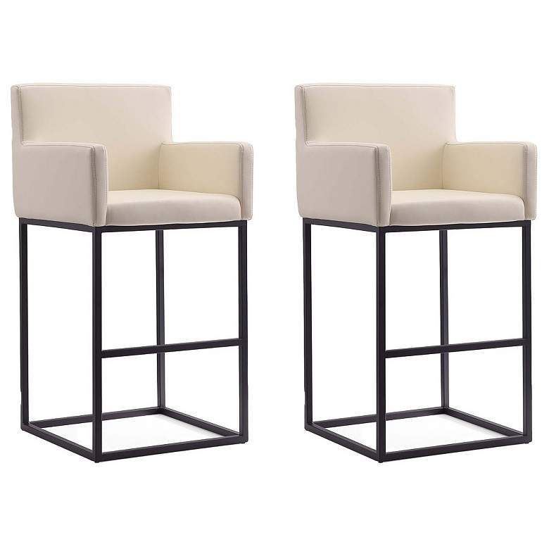 Image 1 Ambassador Barstool in Cream and Black (Set of 2)