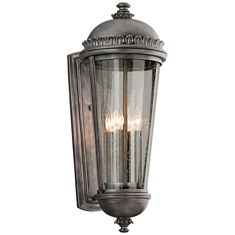 Image 1 Ambassador Collection 27 1/2 inch High Pewter Outdoor Wall Light