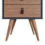 Amber 17 3/4" Wide Matte Blue Wood 2-Drawer Modern Nightstand