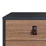 Amber 17 3/4" Wide Matte Blue Wood 2-Drawer Modern Nightstand