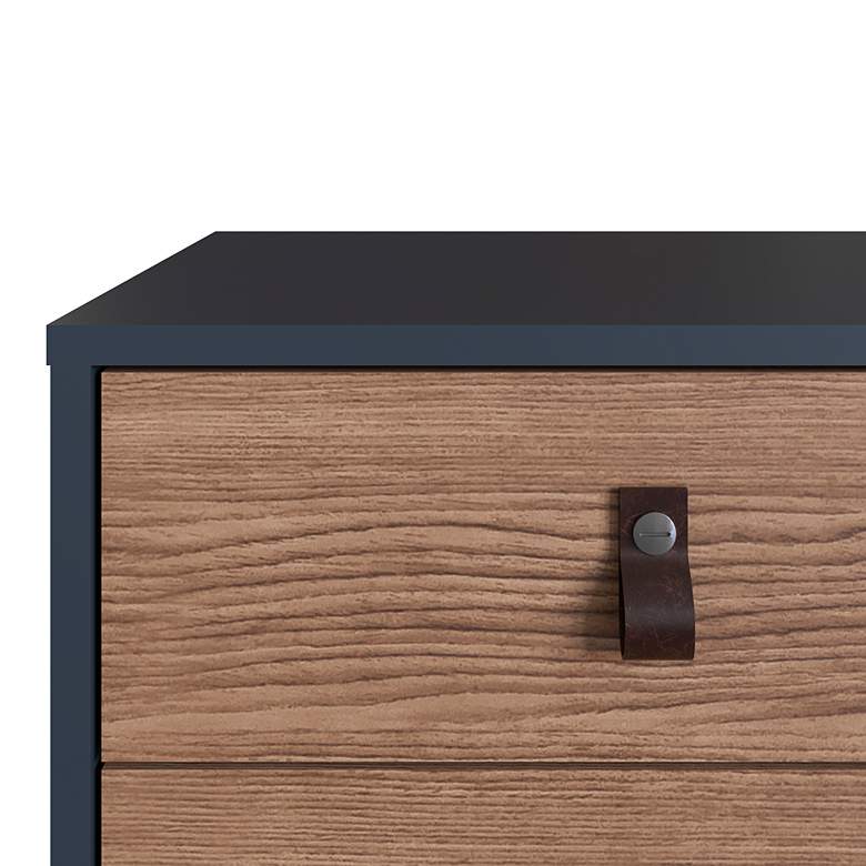 Image 3 Amber 17 3/4" Wide Matte Blue Wood Modern Nightstands Set of 2 more views