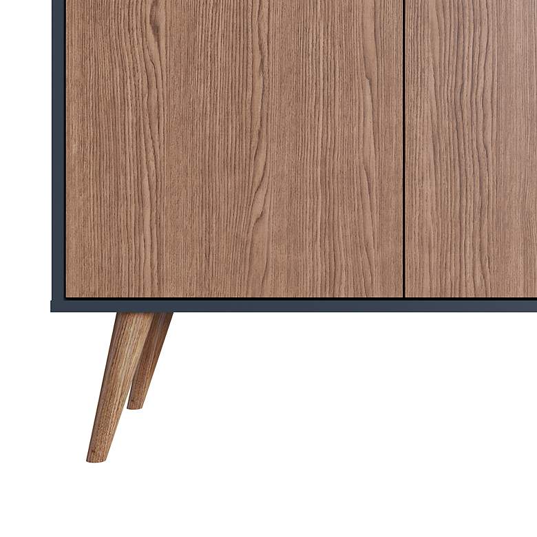 Image 3 Amber 32 3/4" Wide Blue Nature Wood 2-Door Accent Cabinet more views