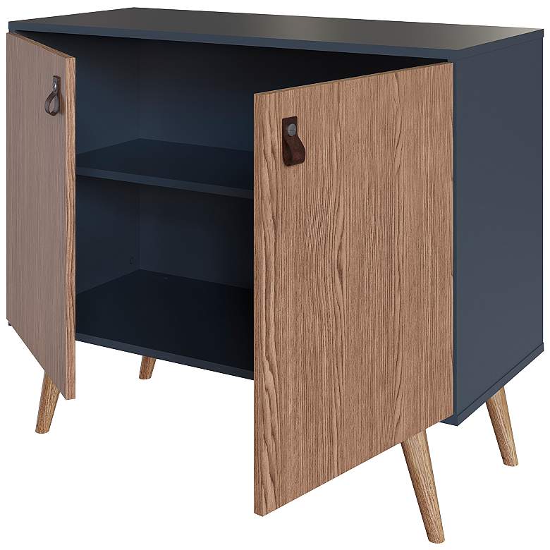 Image 6 Amber 32 3/4" Wide Blue Nature Wood 2-Door Accent Cabinet more views